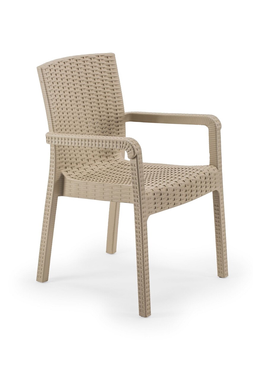 Scaun, Hanah Home, Rattan Royale, 55x87x43 cm, Bej desert - imagine 3